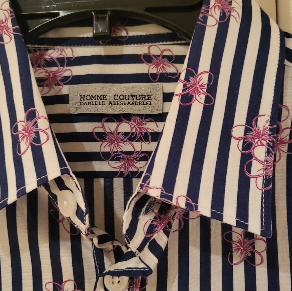 DANIELE ALESSANDRINI HOMME   Fitted  Stripes Men's Shirt